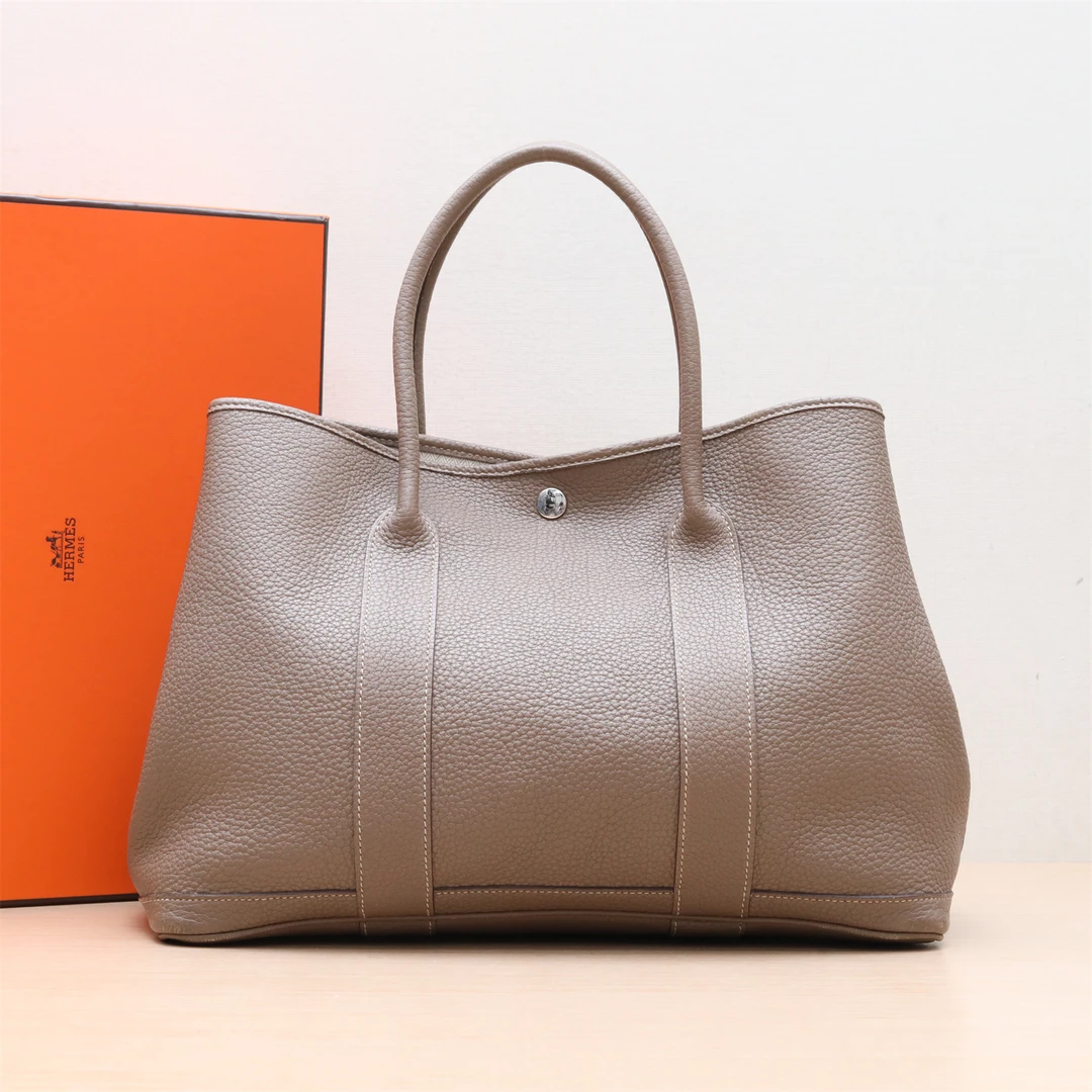 99新 Hermes/爱马仕 小花姑姑P234037696花园包 36 18大象灰
