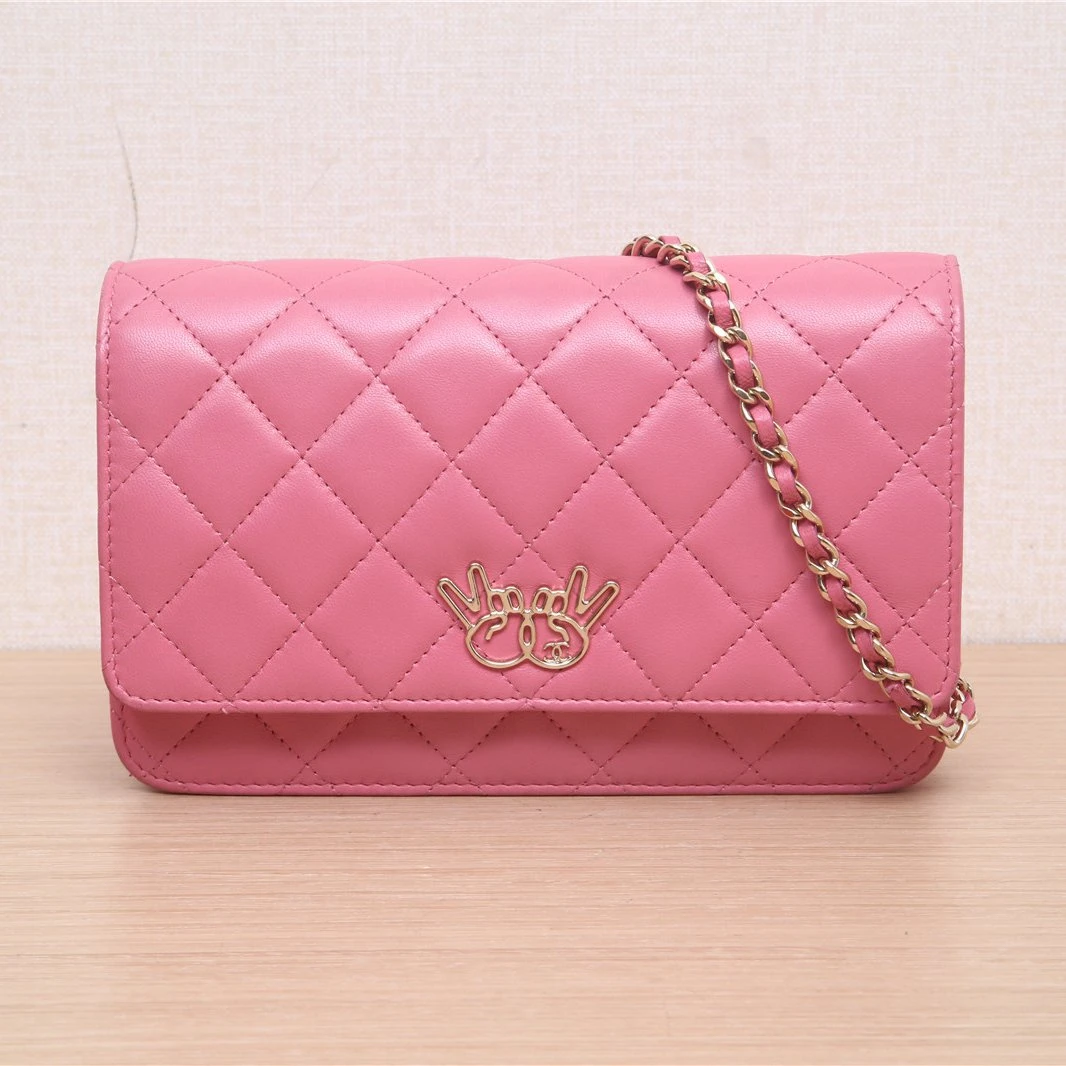99新 Chanel/香奈儿 活动双双 CF系列 WOC 粉色 22开