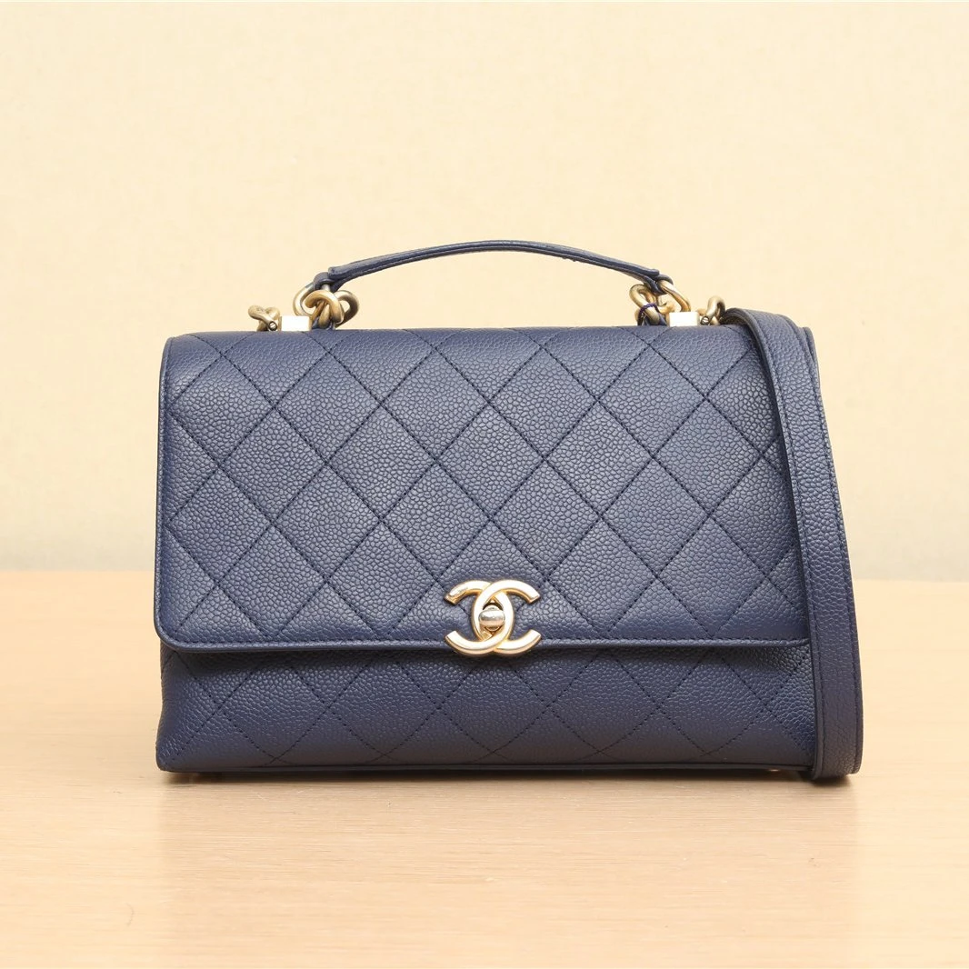 95新 Chanel/香奈儿 小花双双 P211102758 单肩口盖包配手柄 27开