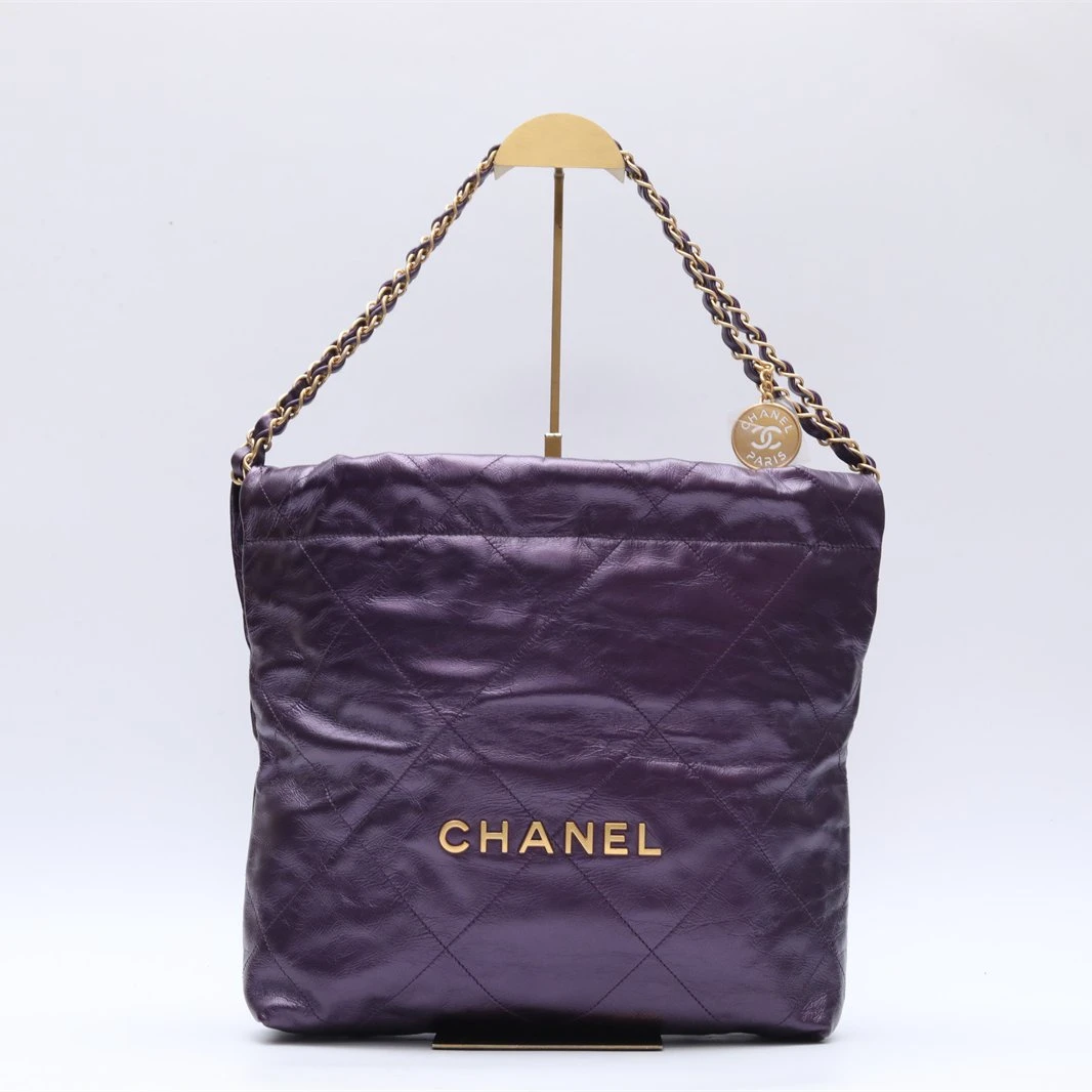 99新 Chanel/香奈儿 03760922Bag Tote托特包 小号 30cm 紫色