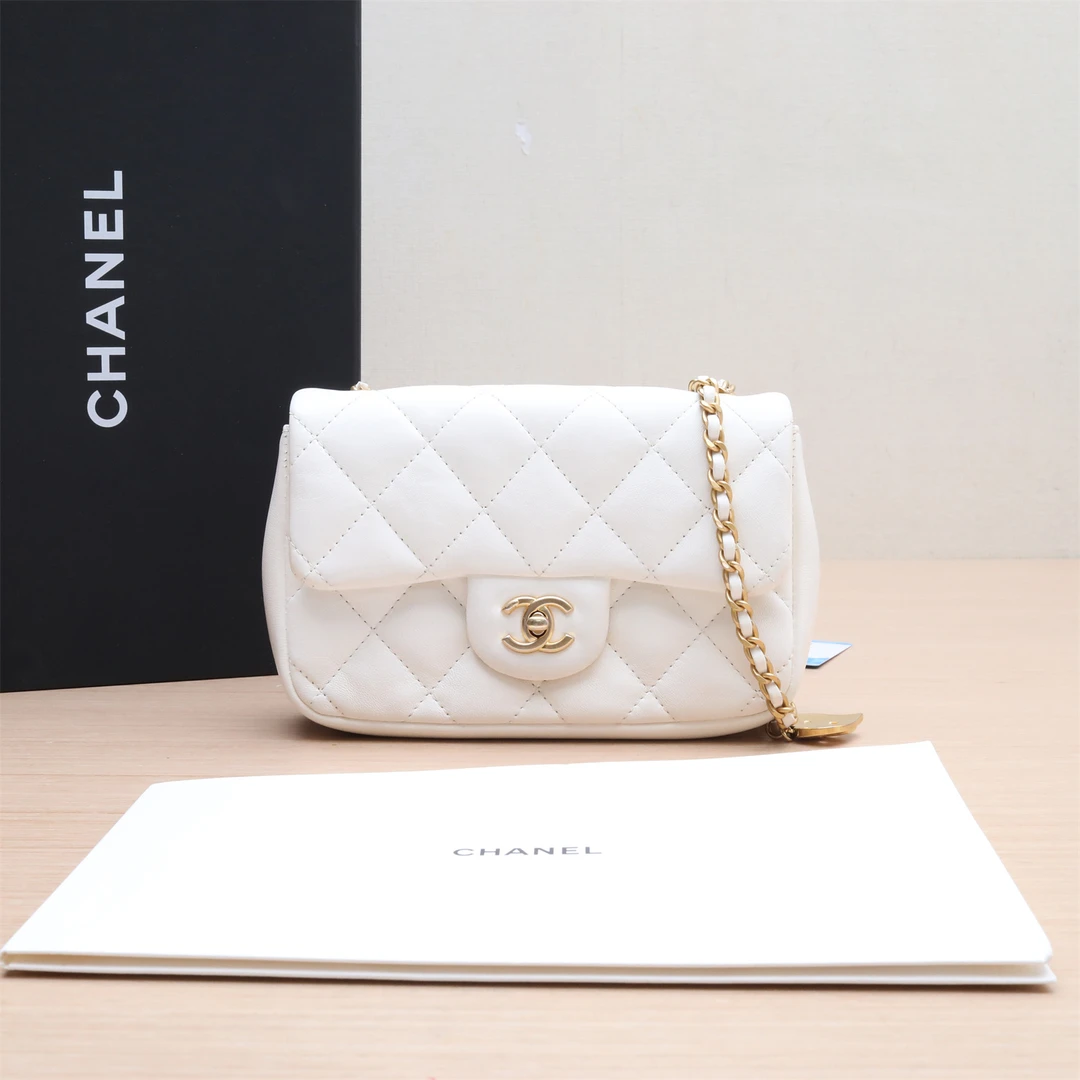 95新 Chanel/香奈儿 小花双双 P224827593 22B CF 口盖包 芯片开
