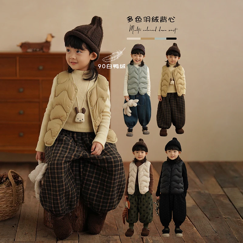 新国标安心绒轻薄羽绒马甲90白鸭绒坎肩上衣秋冬款ST-LHPL825B1