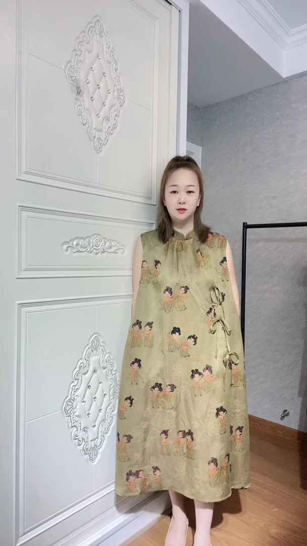 桑蚕丝新中式女装服饰链接秒拍