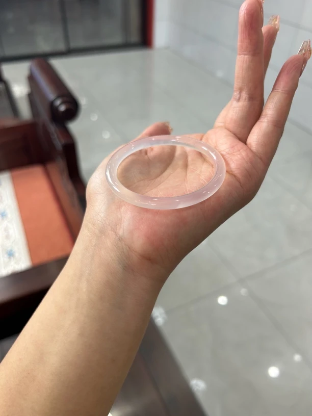 53圈口玛瑙手镯意念粉美人镯天然无优化（一物一图 新店促销）D89