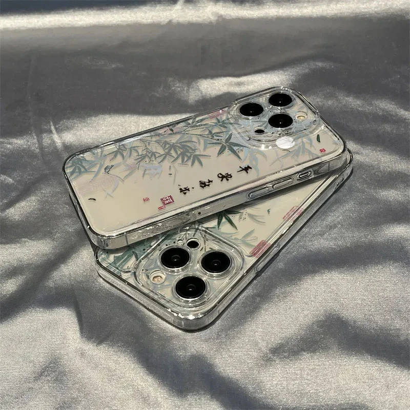 平安喜乐竹适用适用苹果14plus手机iphone15promax13/12/8SE7硅胶