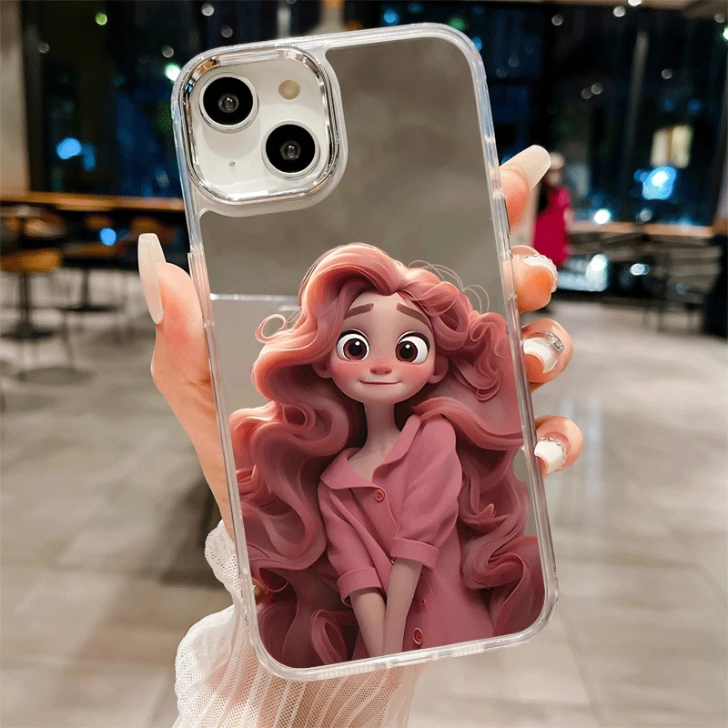 在逃公主适用适用苹果13手机壳iphone14promax/x11女12补妆78镜面
