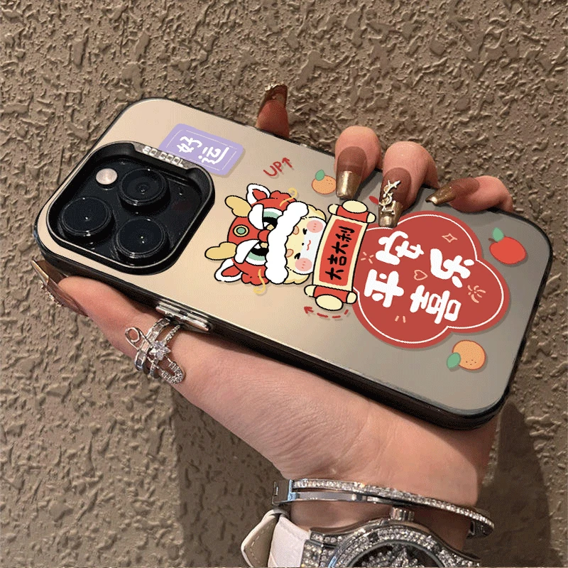 龙年可爱适用苹果手机壳15新款iphone14过年13promax红色12男女防