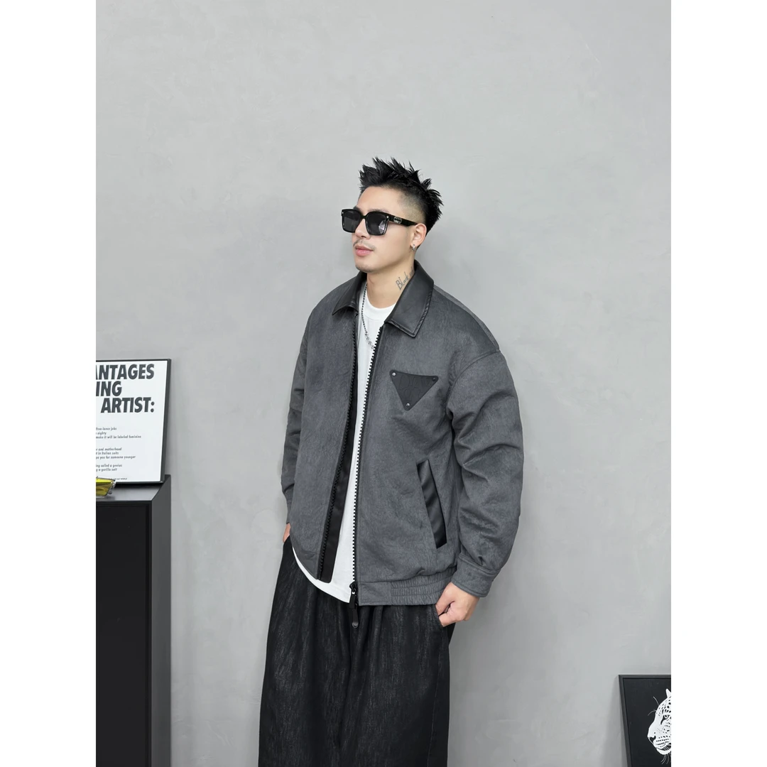 CB-9711-冬季新款时尚百搭简约小标外套