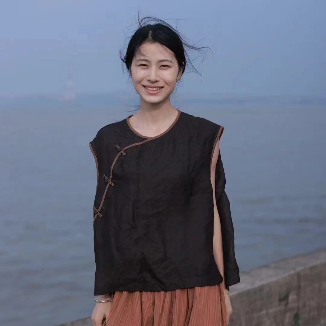 苍沐分享 荼 原创设计 桑蚕丝 马甲 35594