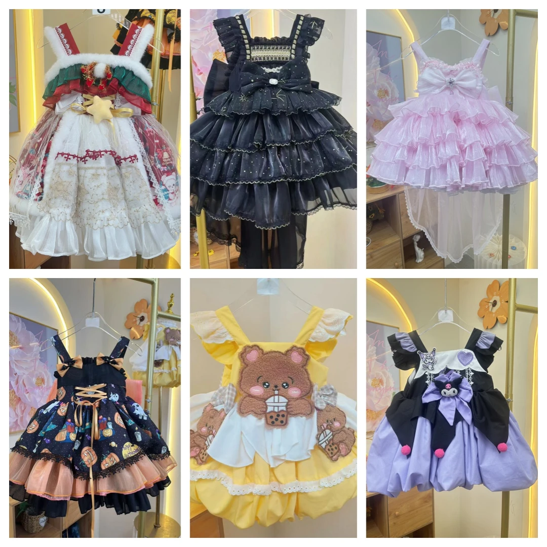 2024新款时尚潮流轻奢洋气女童公主洛丽塔蓬蓬裙