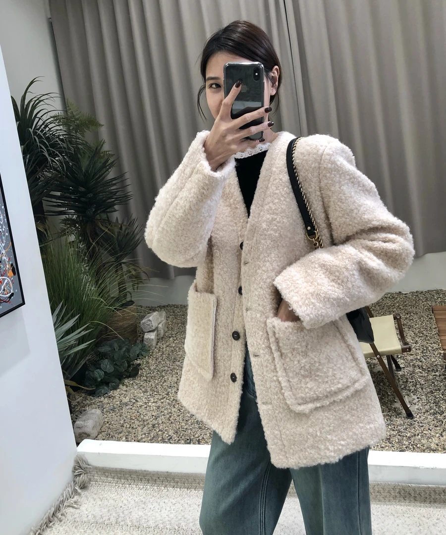 MAIMAI丨冬季爆款2023法式复古小香风时尚女百搭气质保暖羊毛外套