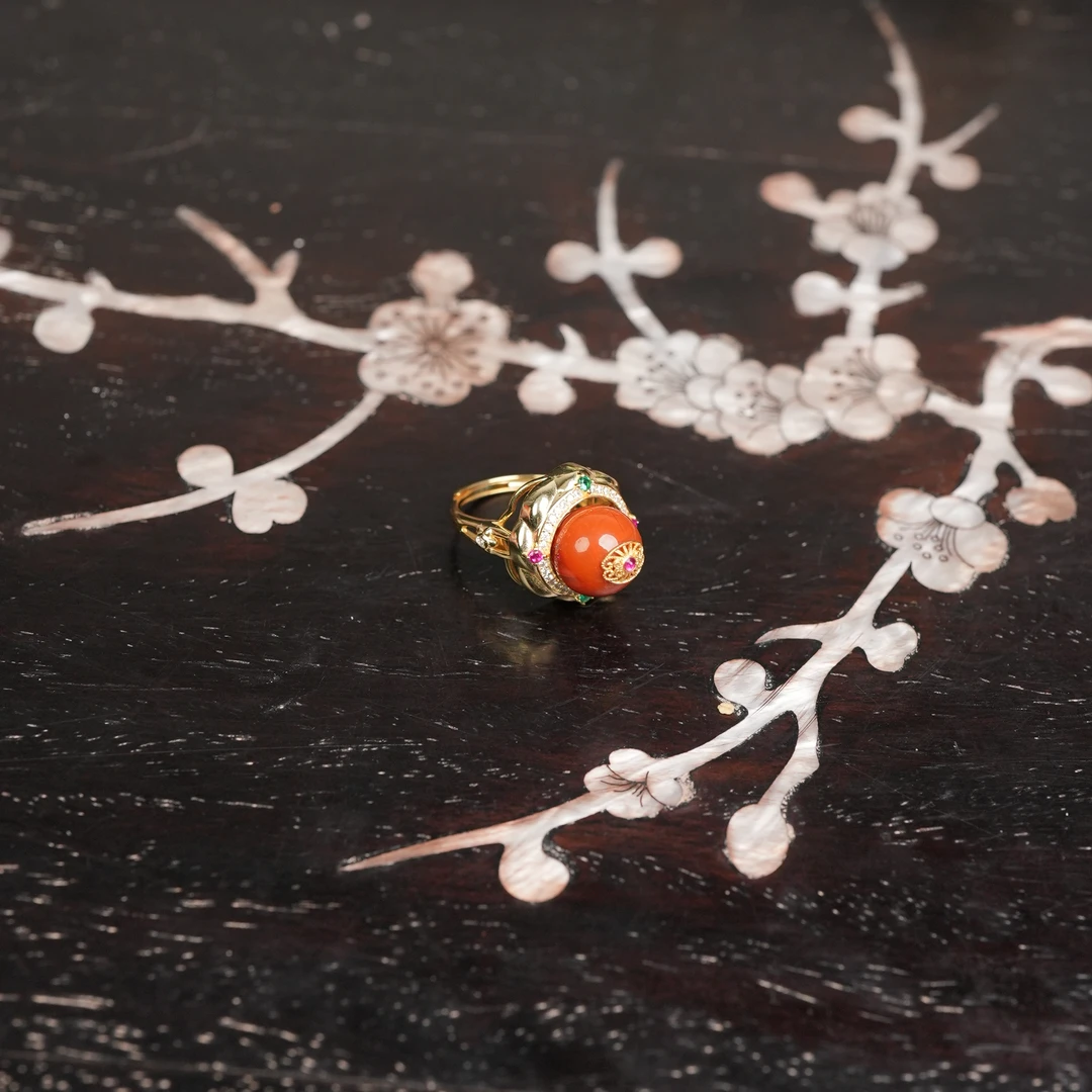 11.26香港王老板-玛瑙镶嵌戒指7d57