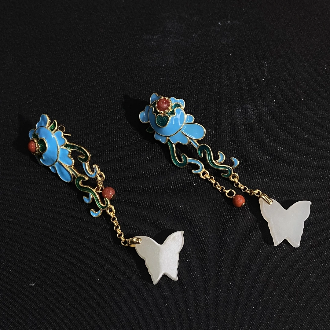 【618大促】9.16香港王老板-和田玉镶嵌耳饰多样性发一对2s178