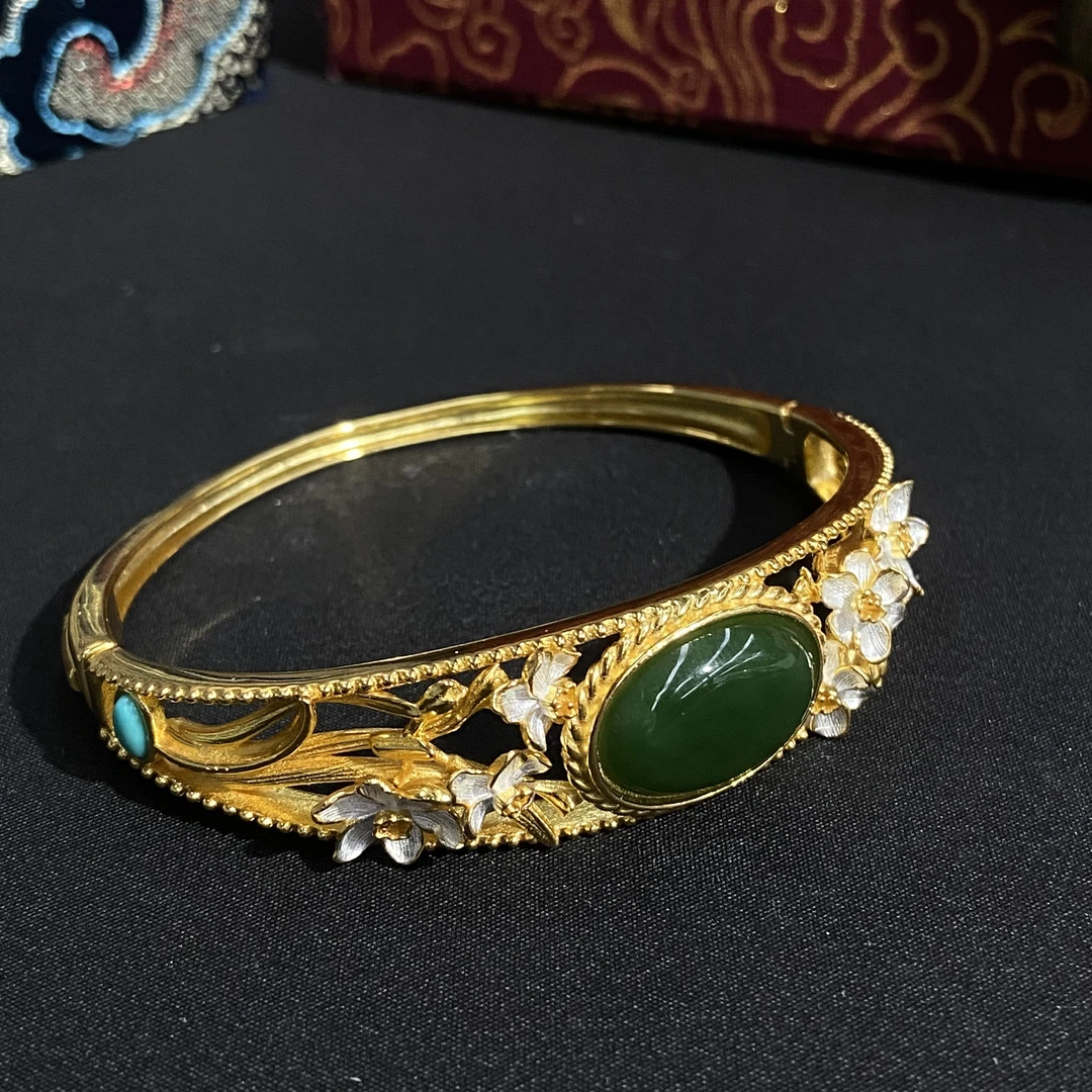 【618大促】9.16香港王老板-和田玉镶嵌手镯多样性发一2s37