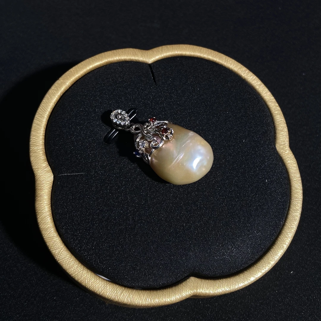 【618大促】9.2香港王老板-巴洛克珍珠镶嵌吊坠1a952