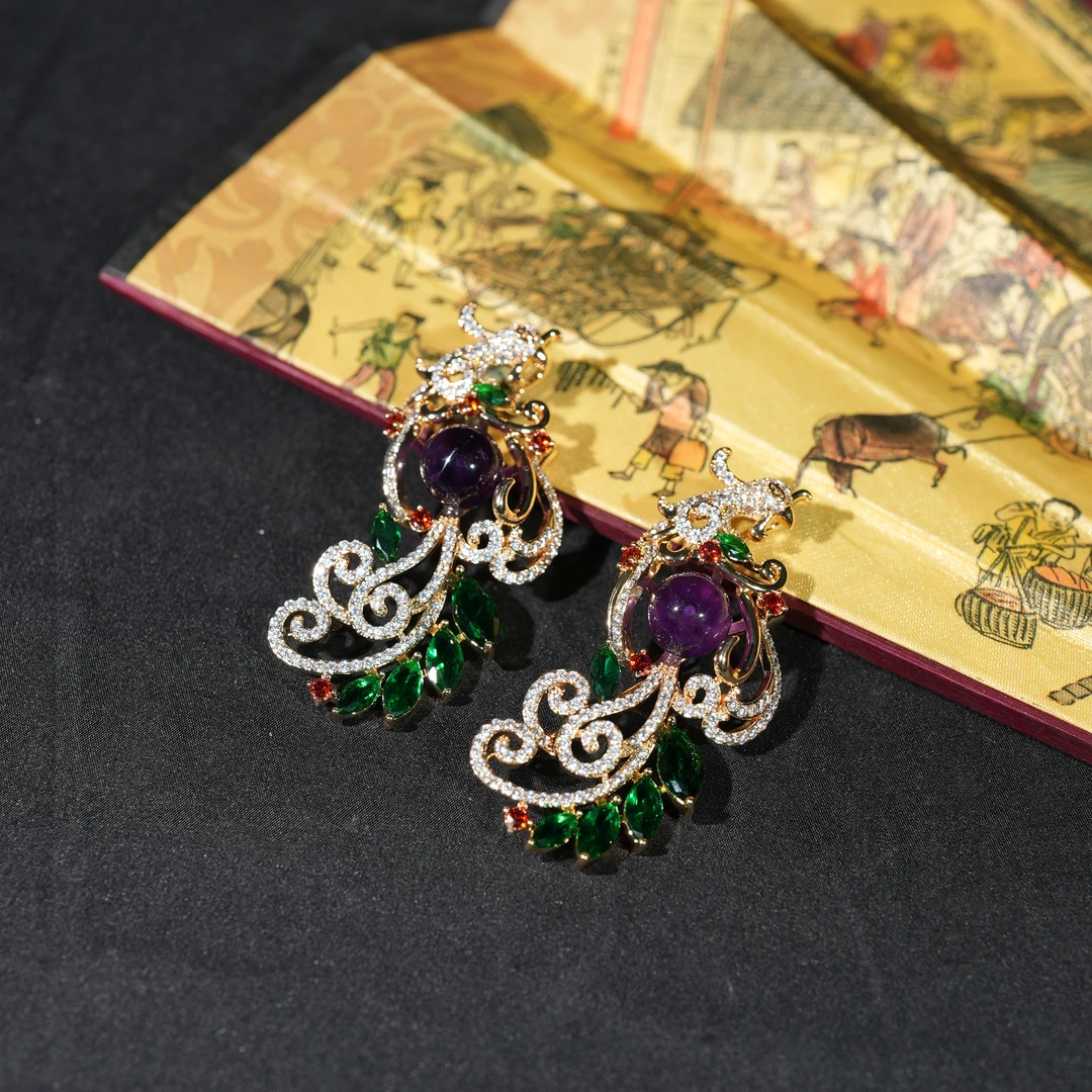 【618大促】珠帘玉幕 11.14香港王老板-紫晶胸针4d35