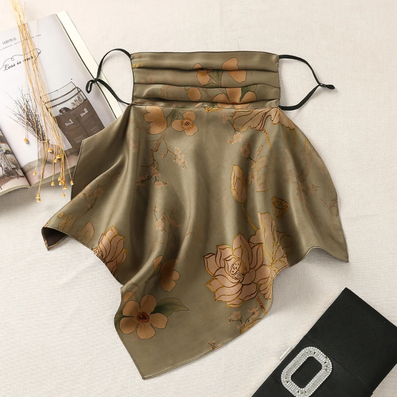 【青荷】布塔香云纱防晒面纱面罩女防紫外线桑蚕丝防晒护具女时尚