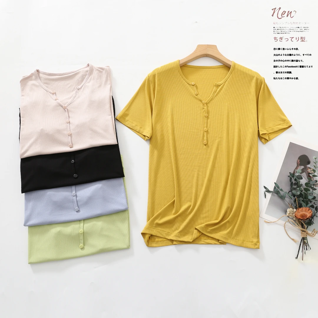 【海小山】女士短袖大码夏季薄款T恤A2437