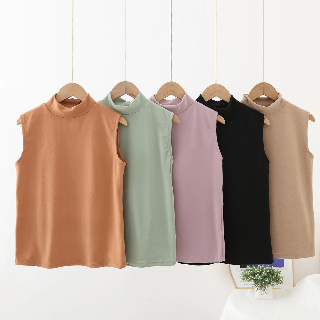 【海小山】女士德绒高领背心716