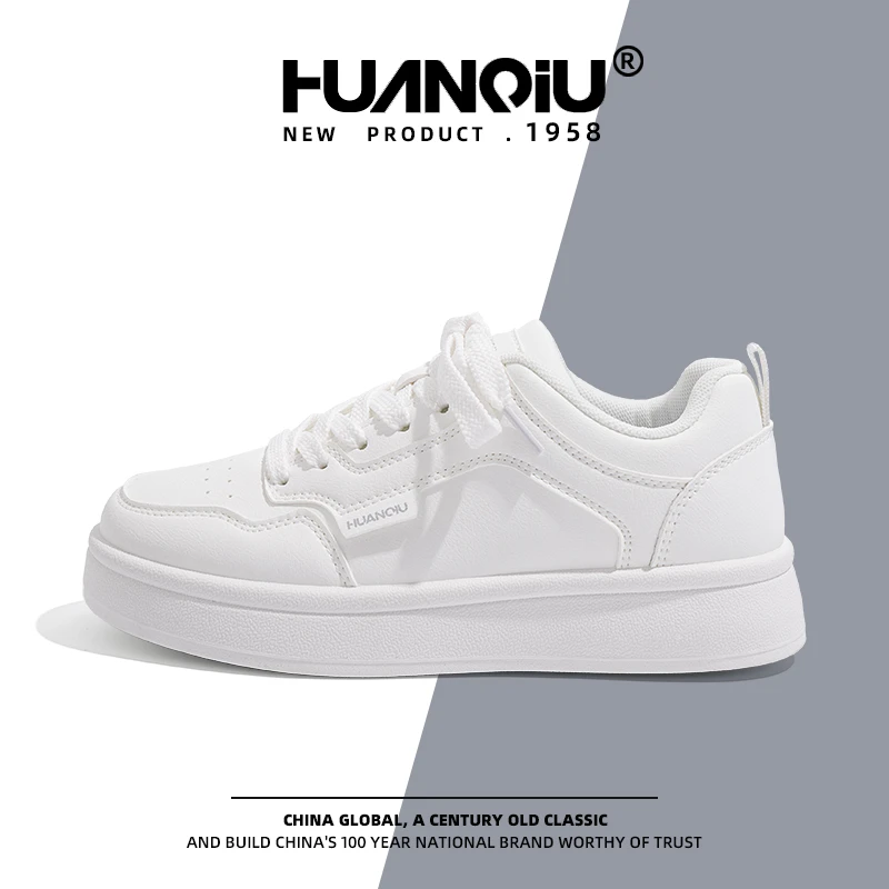 HUANQIU/环球透气小白鞋女2024夏季新款百搭轻便休闲鞋减震板鞋子