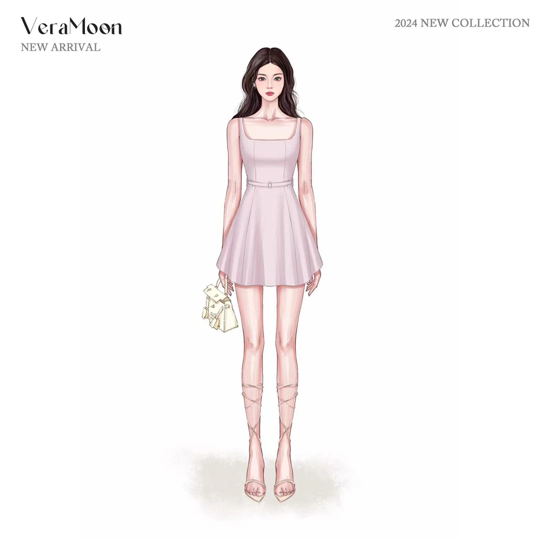 Rose Owner 7折粉丝福利～夏日序曲 方领收腰吊带连衣裙