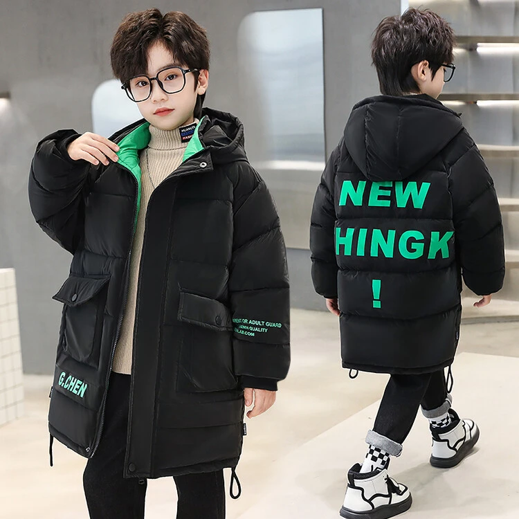 男童保暖棉服冬季加厚2023新款儿童棉衣外套中长款男孩冬装中大童