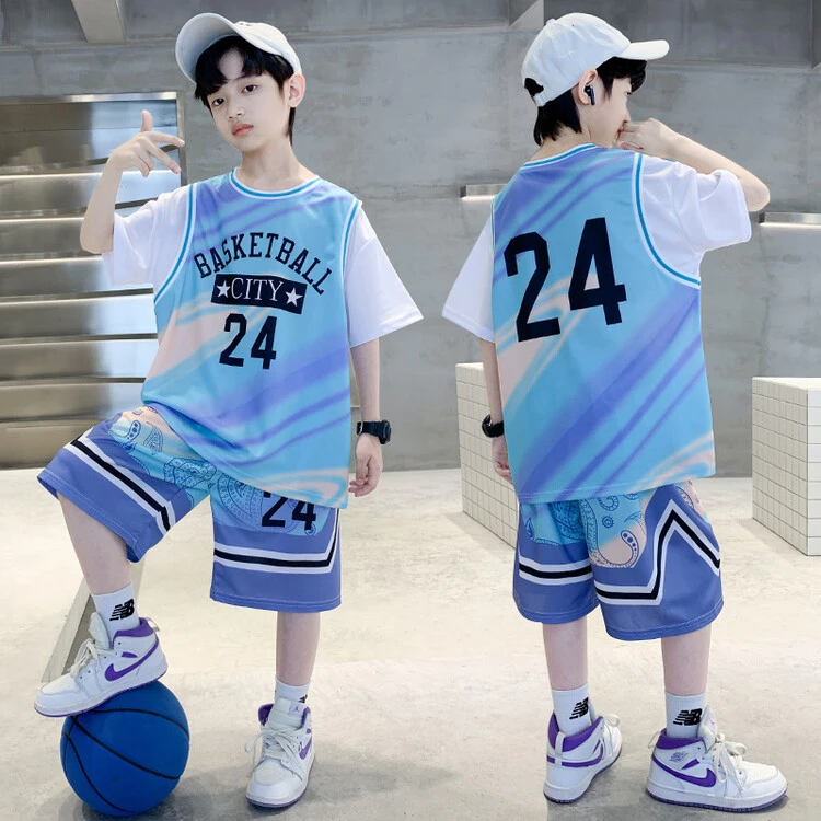 儿童篮球服男童运动短袖速干套装24号夏季球衣中大童女孩球服洋气