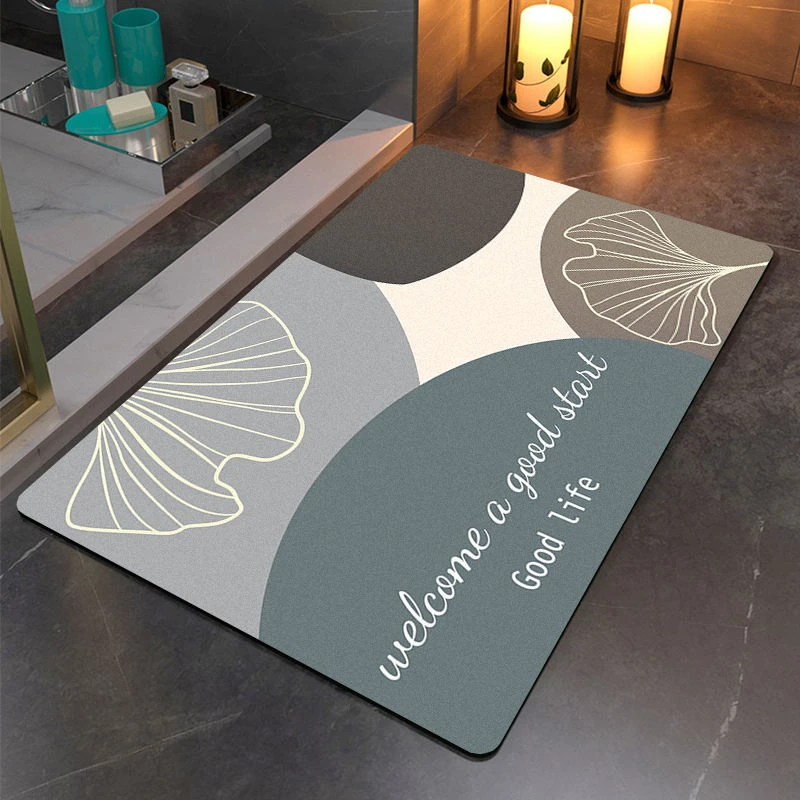 硅藻泥趴趴脚垫洗澡间地垫卫生间速干防滑浴室吸水耐脏速干防滑垫