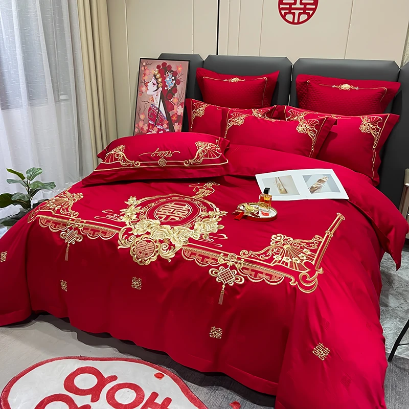 爱在心中立体绣花四件套