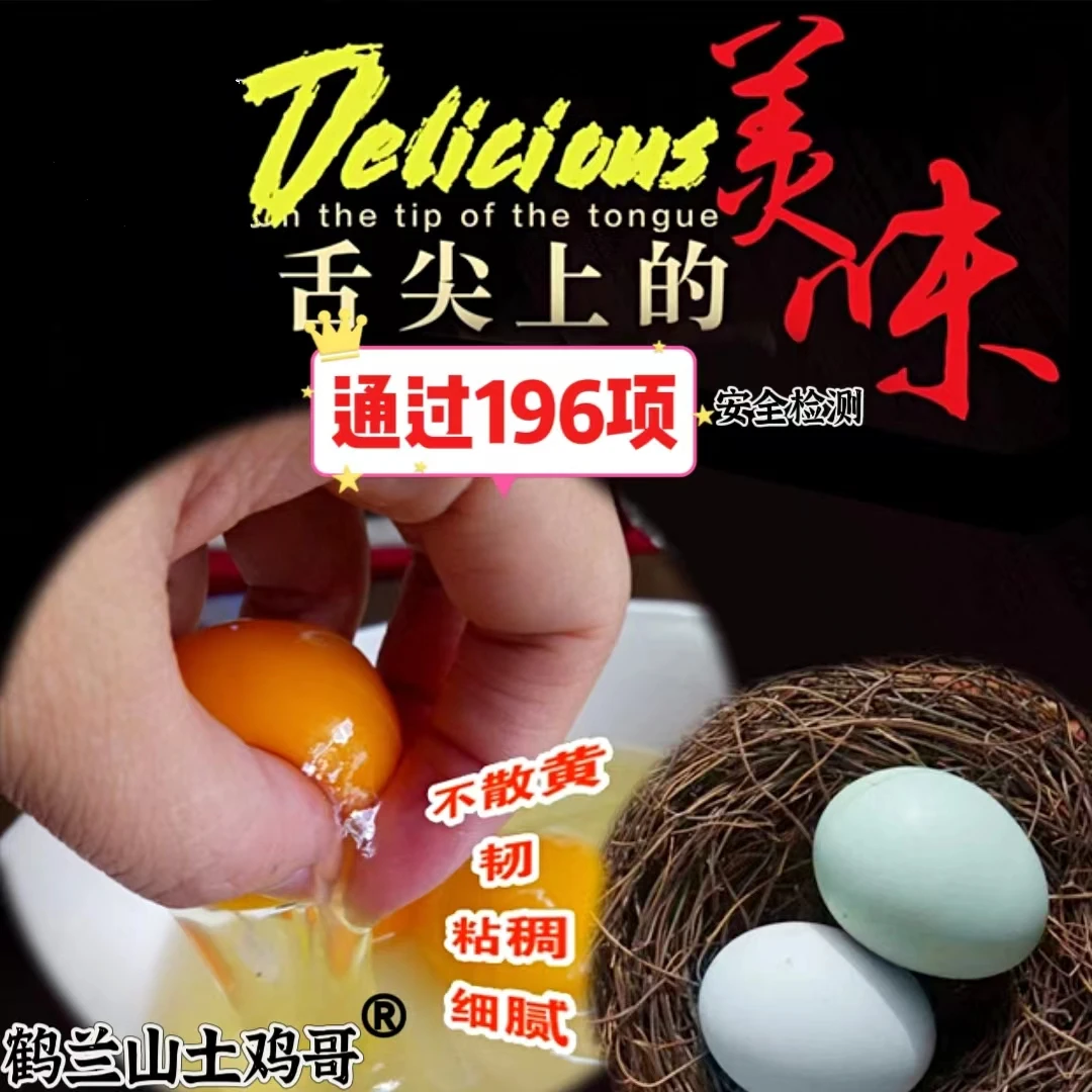 【土鸡哥】196项安全检测原生态放养绿壳乌鸡蛋新鲜笨鸡蛋土鸡蛋