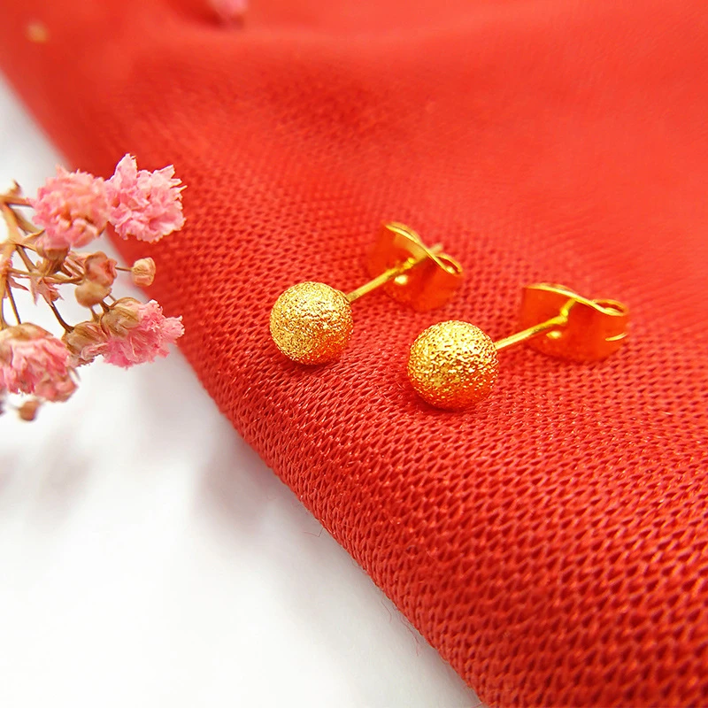 澜小朵 铜合金耳饰 时尚小耳钉合集2023新款爆款轻百搭清新金色