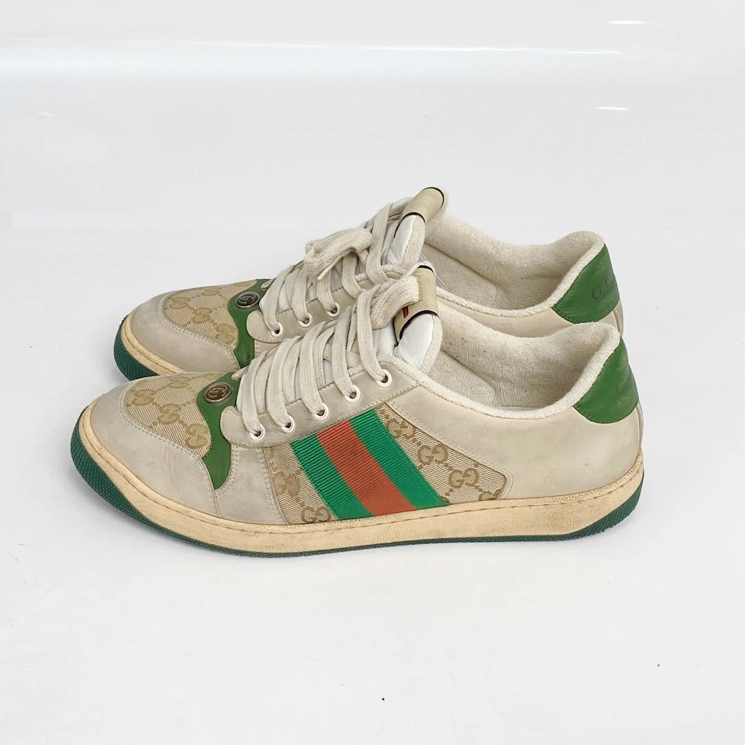 95新 GUCCI/古驰 44码 老花脏脏鞋 98新 lm439