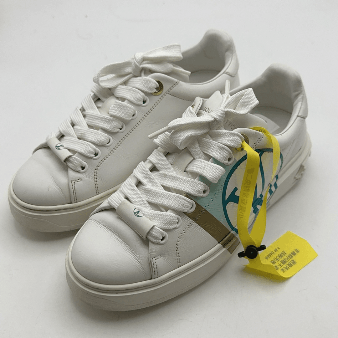 35.5码/Louis Vuitton/路易威登Time Out白蓝板鞋/95新/xjm04656