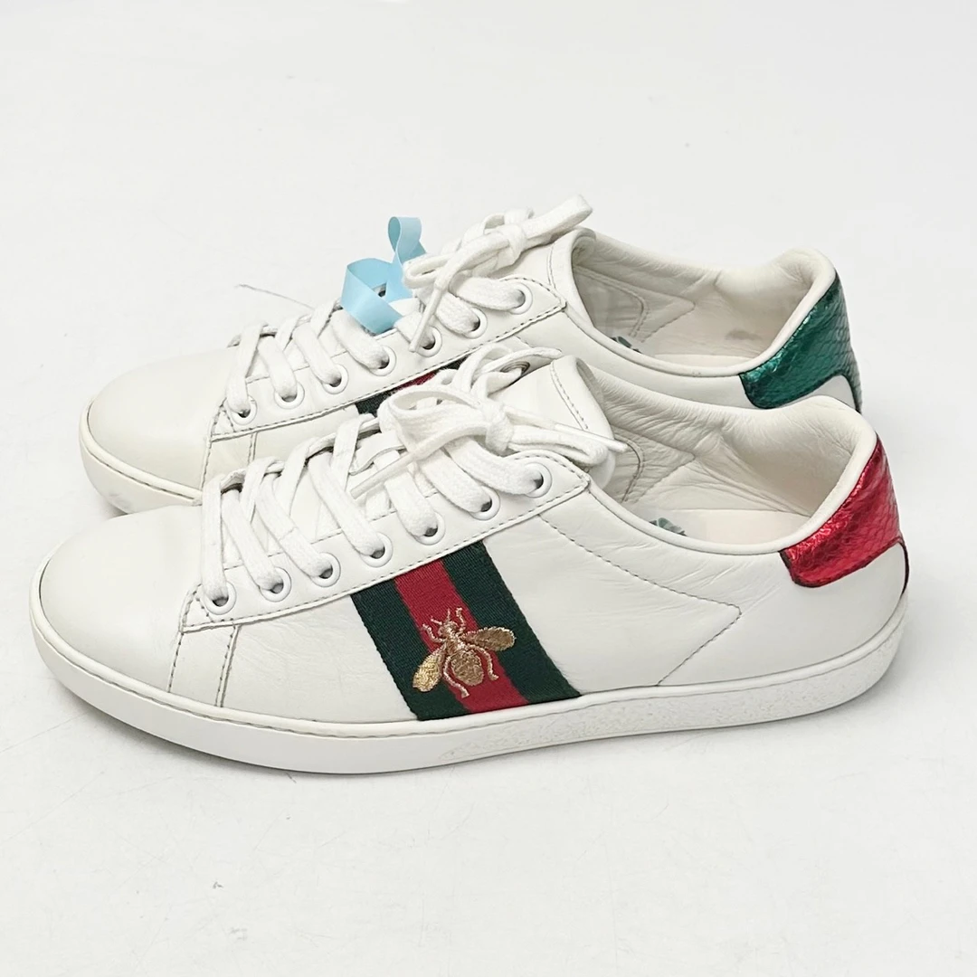 36码 古驰Gucci 小蜜蜂刺绣板鞋 98新 lm1302