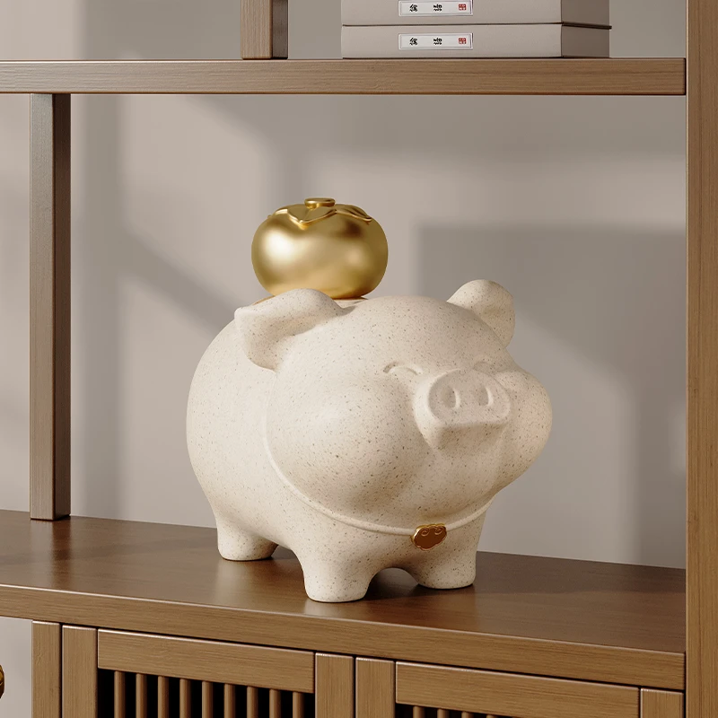 马上有钱客厅轻奢创意装饰品陶瓷乔迁新居高档装饰马年新年装饰