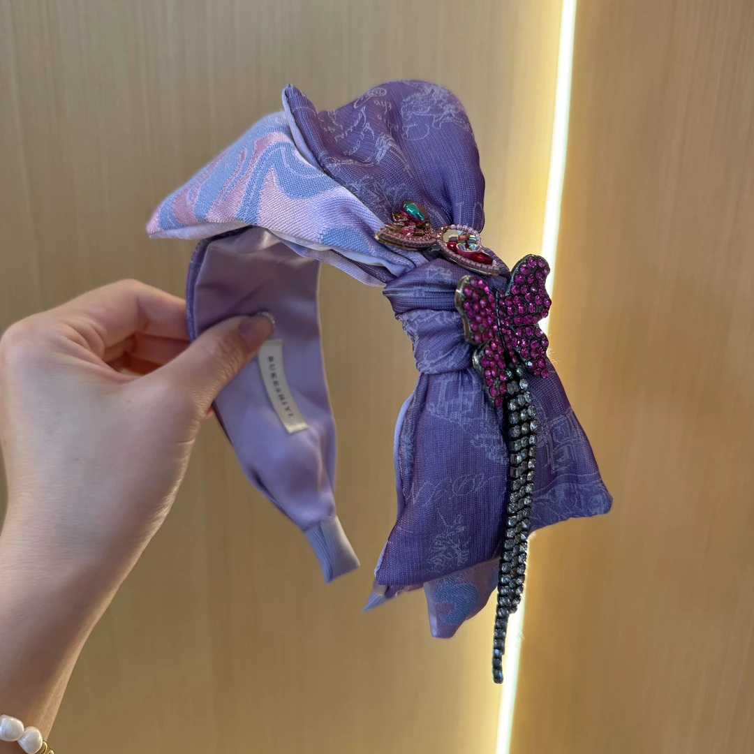 首仕【6664】复古甜美蝴蝶结水钻发箍气质百搭头饰发饰