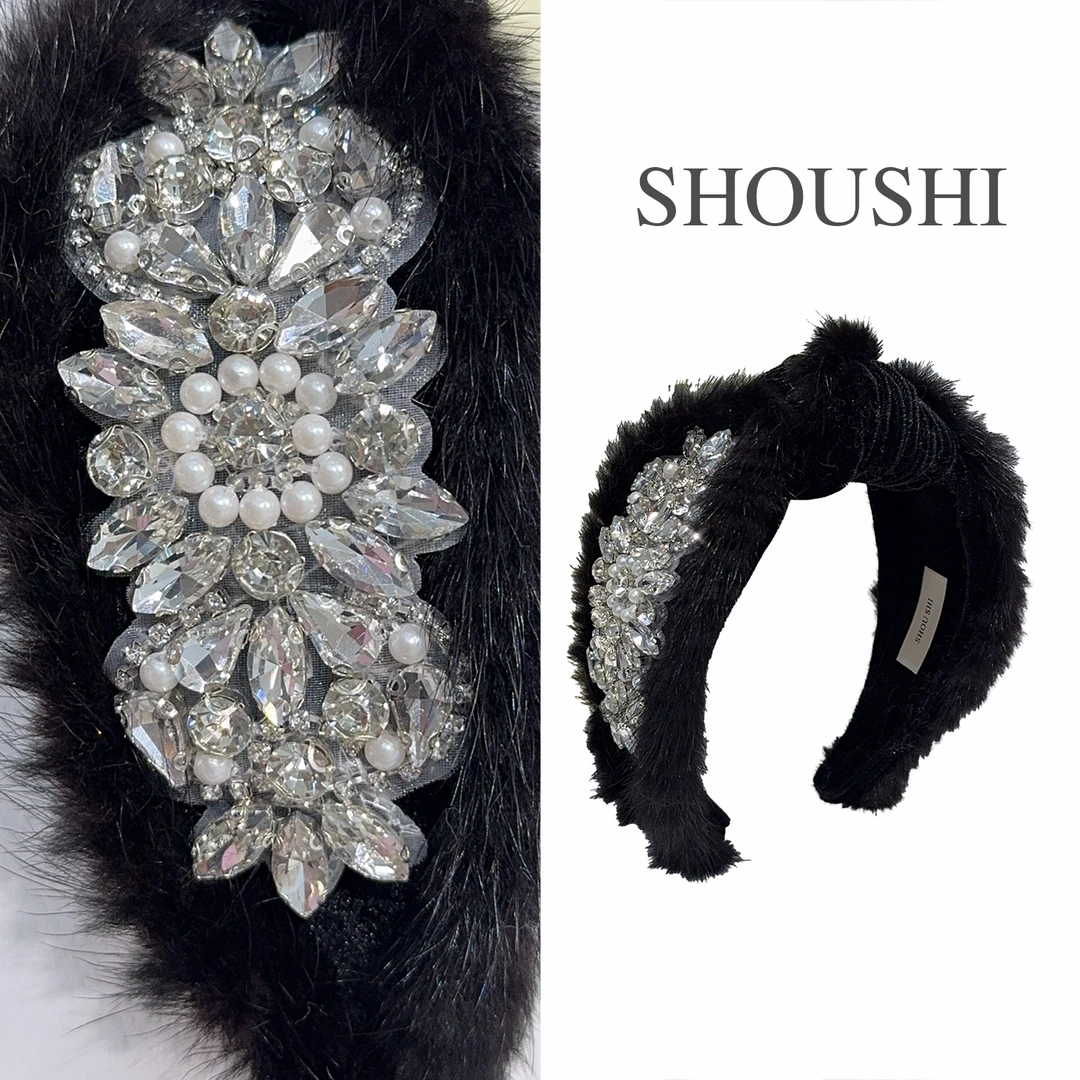 首仕【狐狸美人】轻奢欧美简约韩版甜美优雅秋冬手工气质发箍 6259