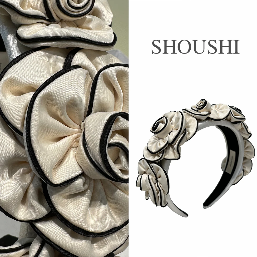 首仕【冠花】简约经典优雅素款设计感手工气质轻奢时尚发箍 6065
