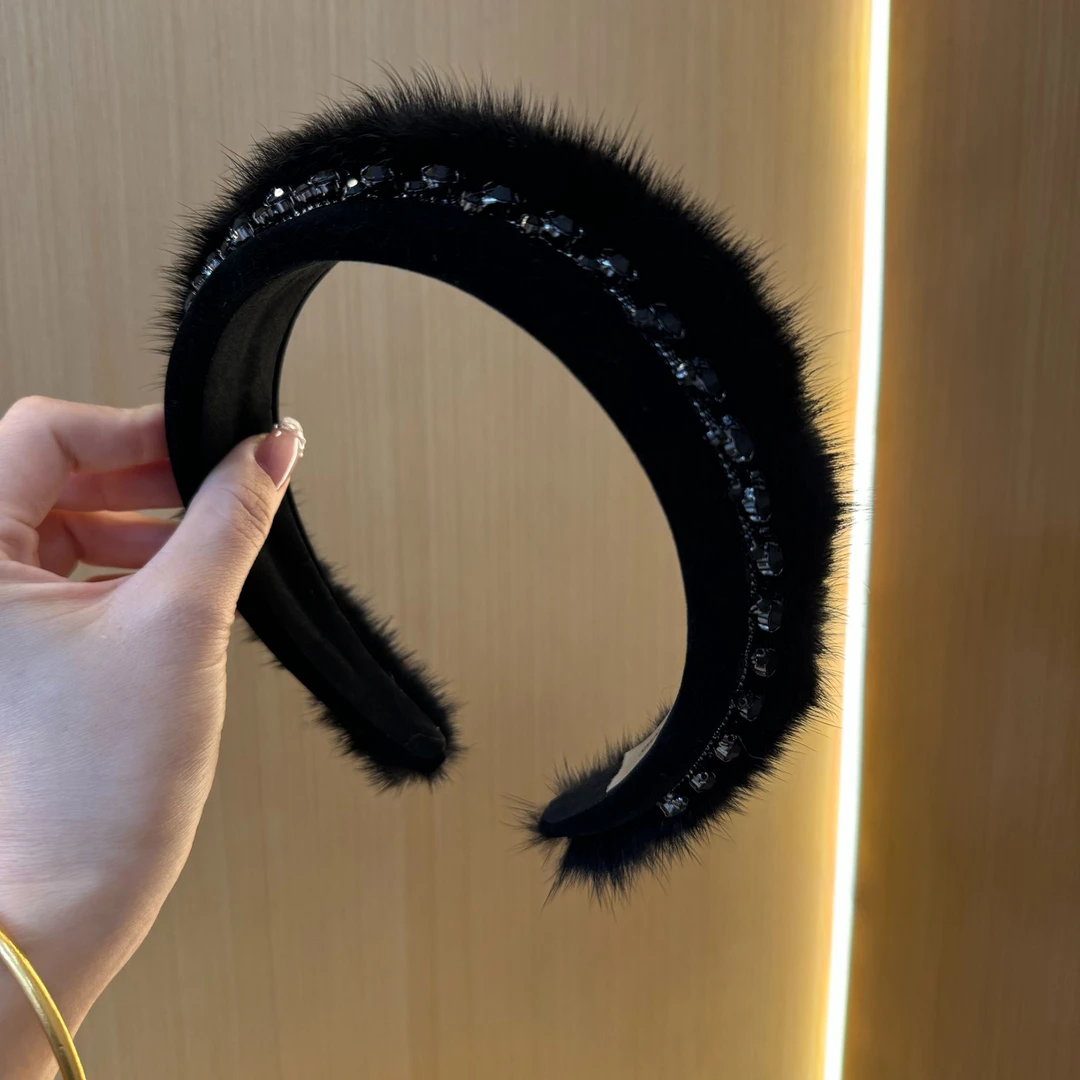 首仕 原创首发【6592】秋冬款时髦个性复古黑色百搭发饰