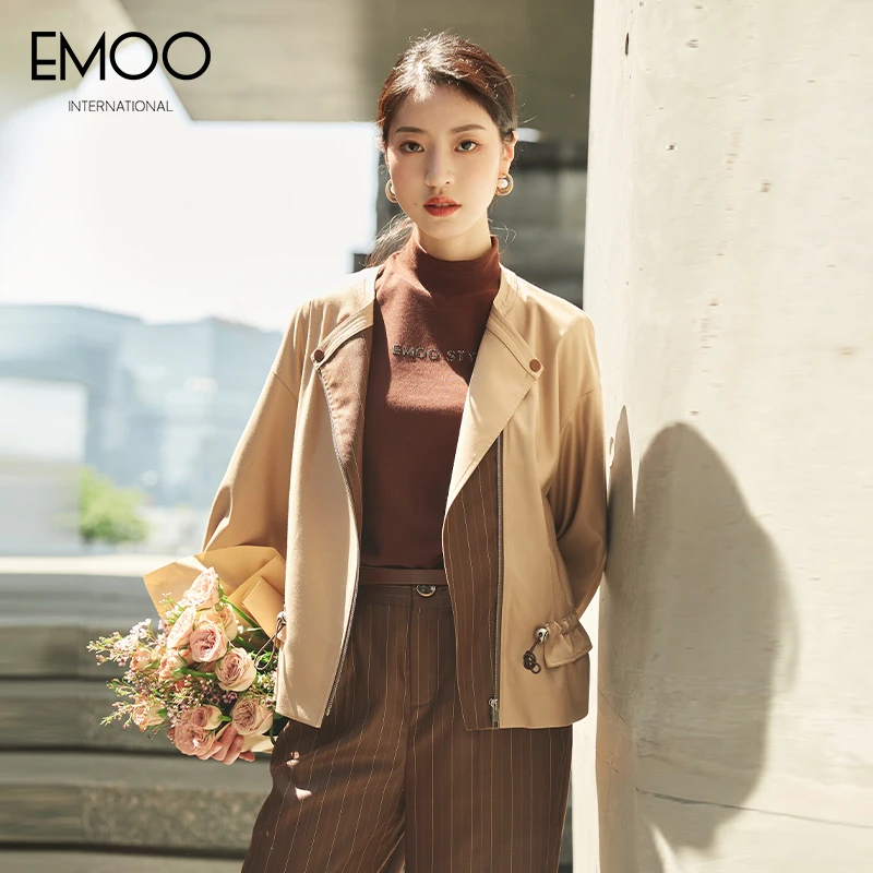EMOO/杨门EMOO杨门工装短外套女宽松薄休闲气质时尚E31W163338