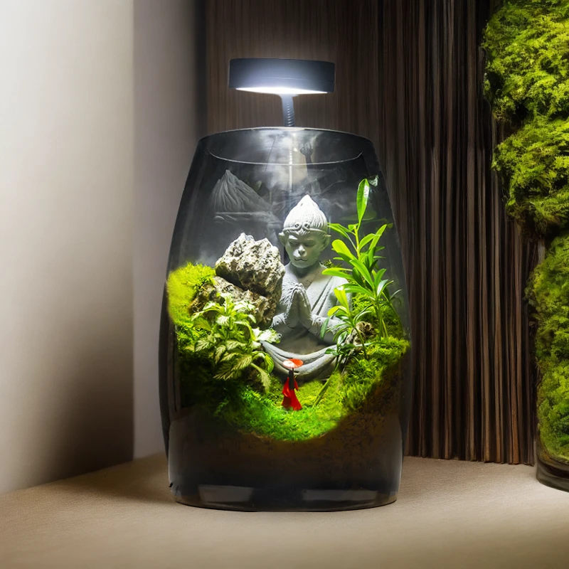 桌面苔藓微景观手工造景[大圣归来]高档礼品绿植盆景生态瓶缸绿植