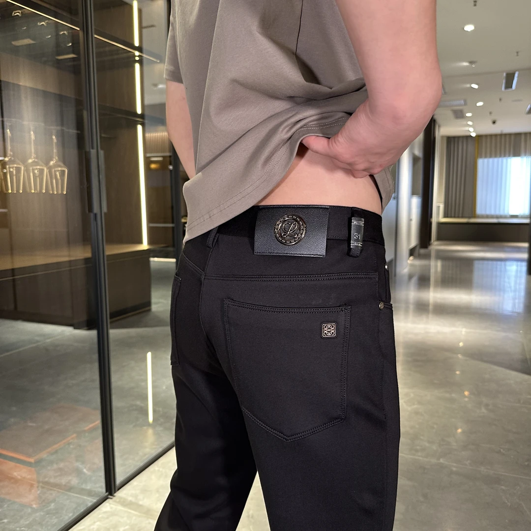 2025厚款-罗家修身直筒休闲裤时尚百搭轻奢商务