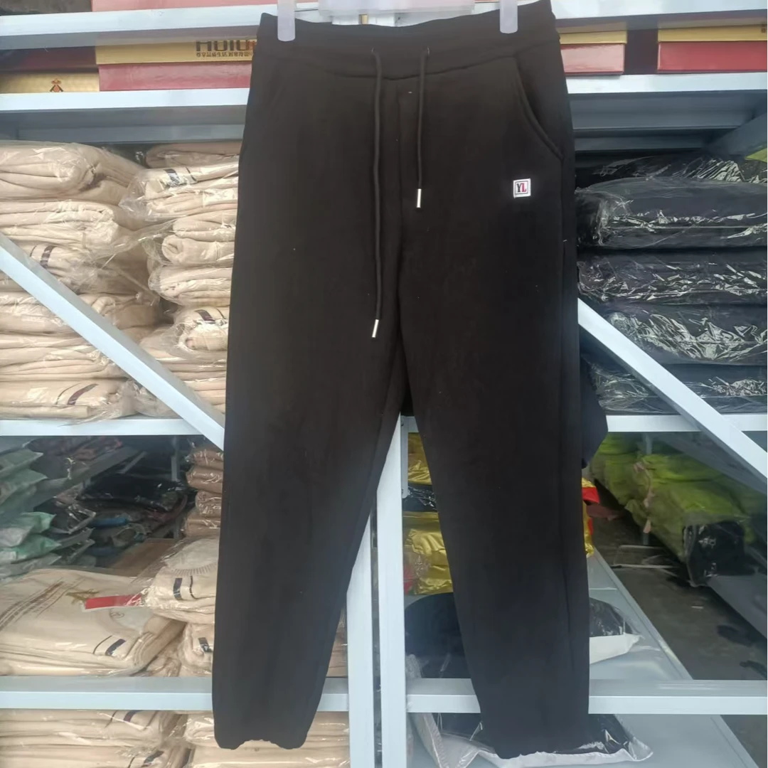 A49秋冬季加绒加厚束脚休闲卫裤棉裤（松紧口）