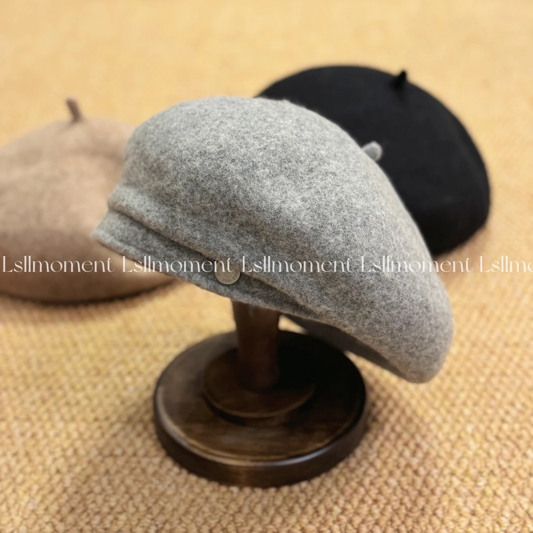 【Lsll】大头围文艺贝雷帽女秋冬新款韩版网红保暖显脸小画家帽
