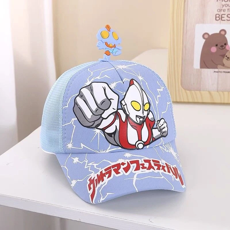 儿童奥特曼棒球帽春夏网帽卡通动漫鸭舌帽男宝宝防晒帽遮阳帽子潮