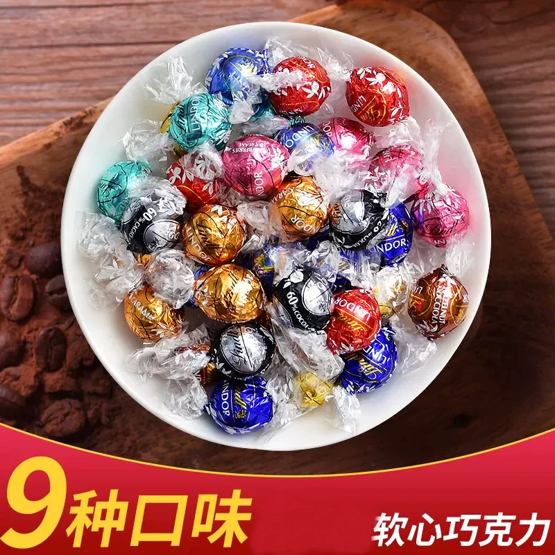 liind瑞士/莲巧克力球巧克力零食推荐谷本日记黑巧咖儿童巧克力..