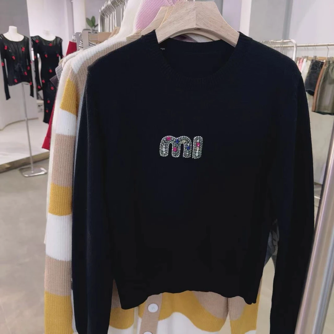 【24新款】徽标饰百搭显瘦针织毛衣 G130