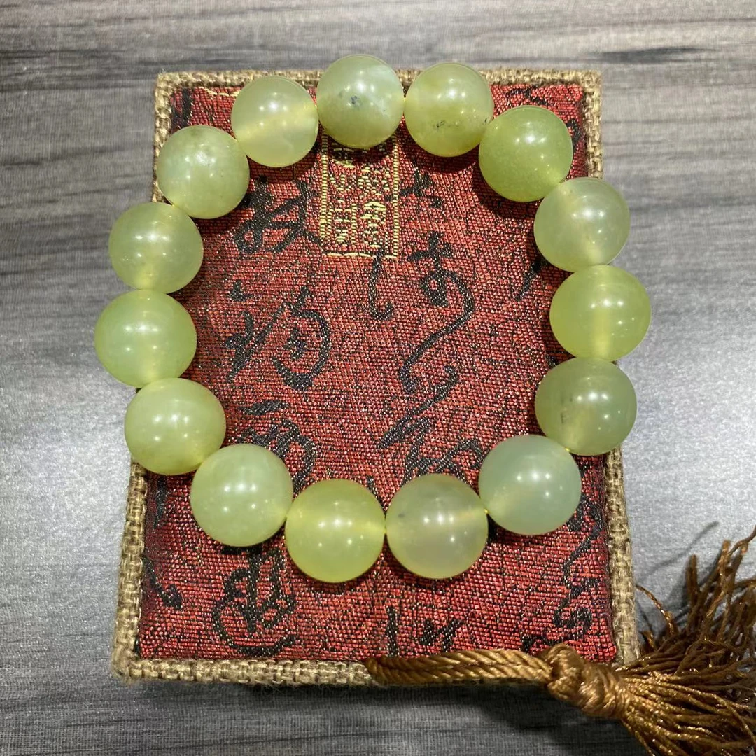 岫玉男士精品手串1.4cm多样性发货