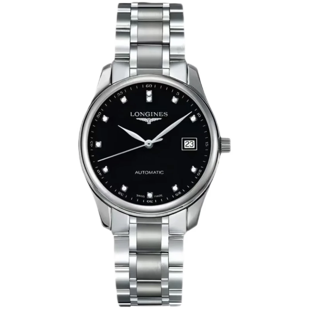 99新 Longines/浪琴 名匠518/36mm/黑盘钻刻/男士带钻/自动机械