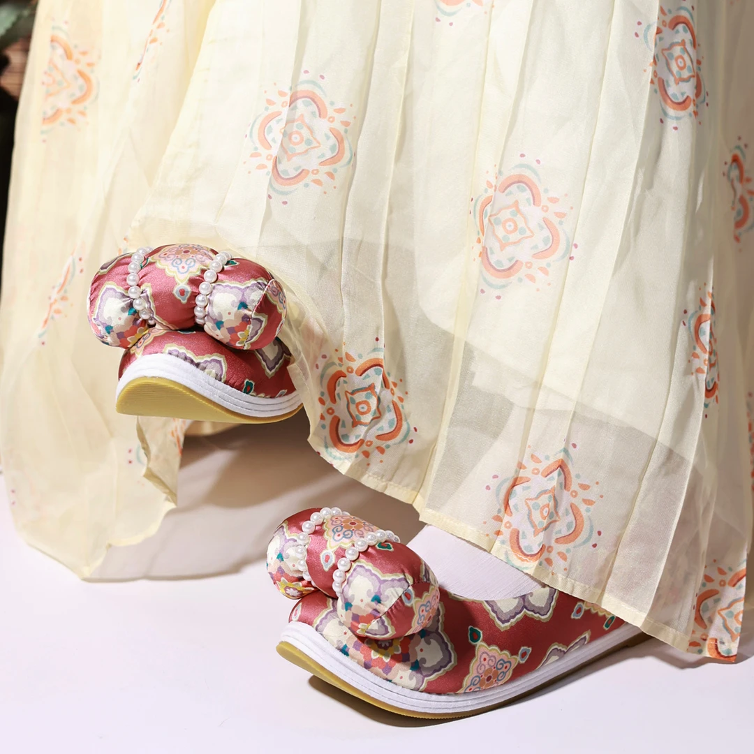 江南朱记原创【锦意】小枕头千层底汉服鞋内增高古风布鞋平跟